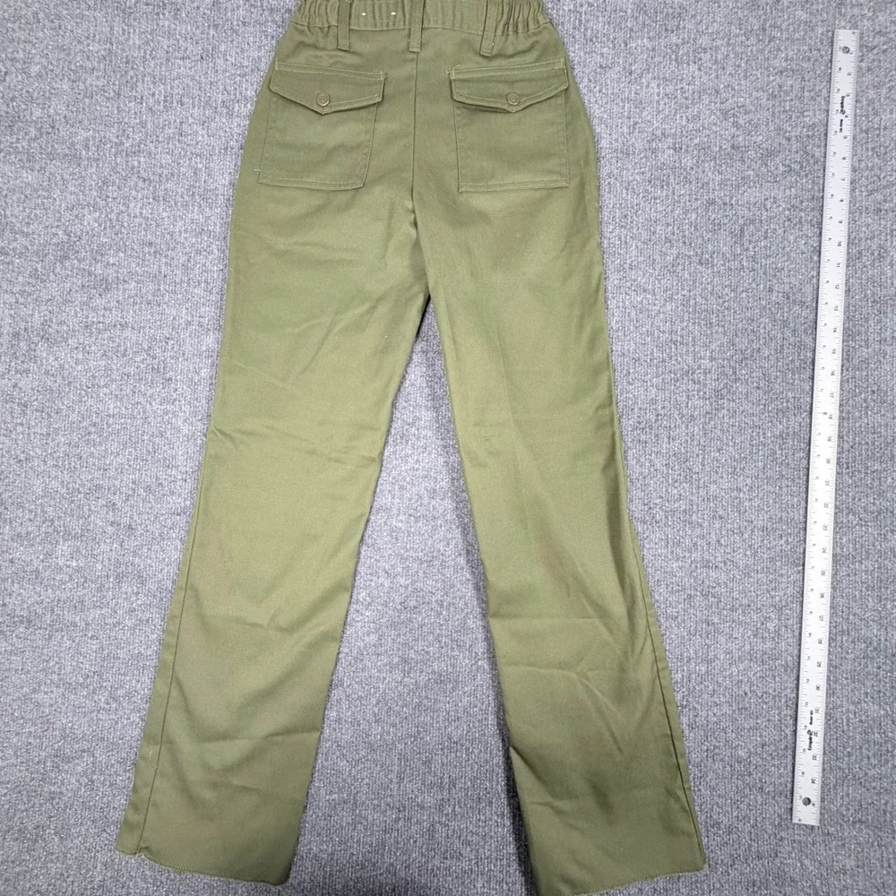 VNTG Boy Scouts of‎ America Official Uniform Pants Olive Green Cargo Size 10/ 25
